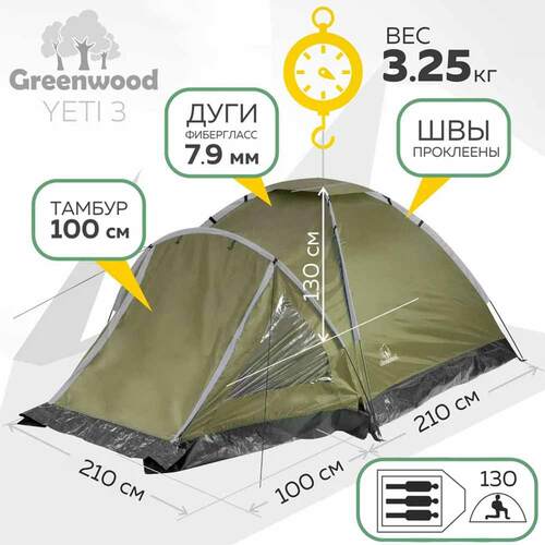 ������������� ������� GREENWOOD YETI 3 ������� - 3-������� 1-��������� 1-������� ���� 1 (����, ������� GREENWOOD YETI 3 ������� - ��������)