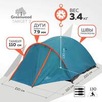 ������������� ������� GREENWOOD TARGET 3 ����� - 3-������� 1-��������� 2-�������. ��� 2