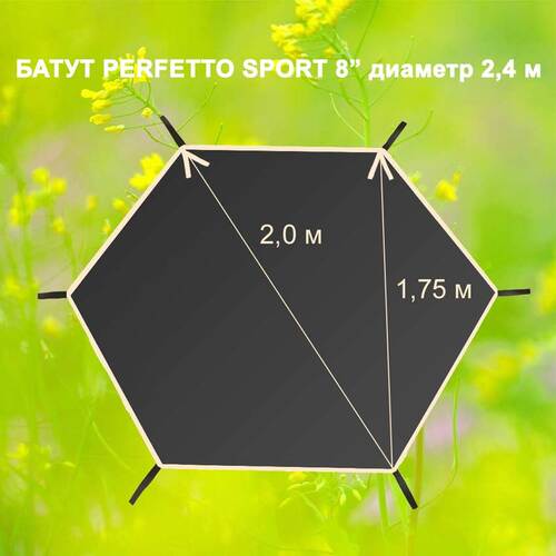 Тент для батутов PERFETTO SPORT 6 - 8 - 12ft солнцезащитный 8ft