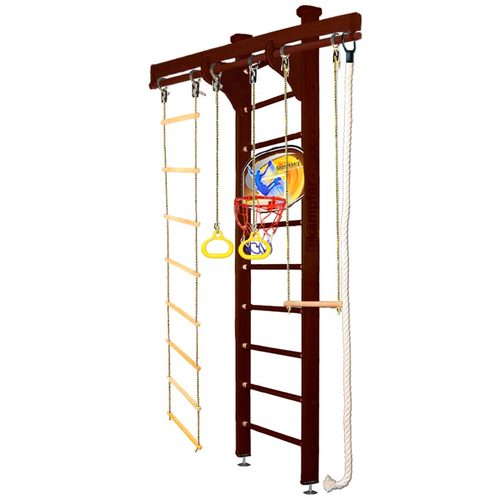 Детский спортивный комплекс Kampfer Wooden Ladder Ceiling Basketball Shield 2.67 м, Шоколадный