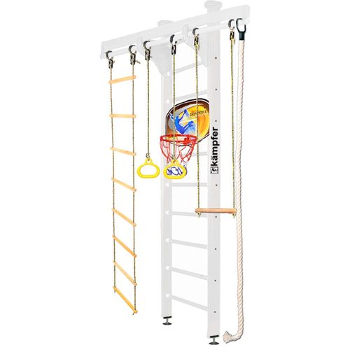 Детский спортивный комплекс Kampfer Wooden Ladder Ceiling Basketball Shield 2.67 м, Жемчужный